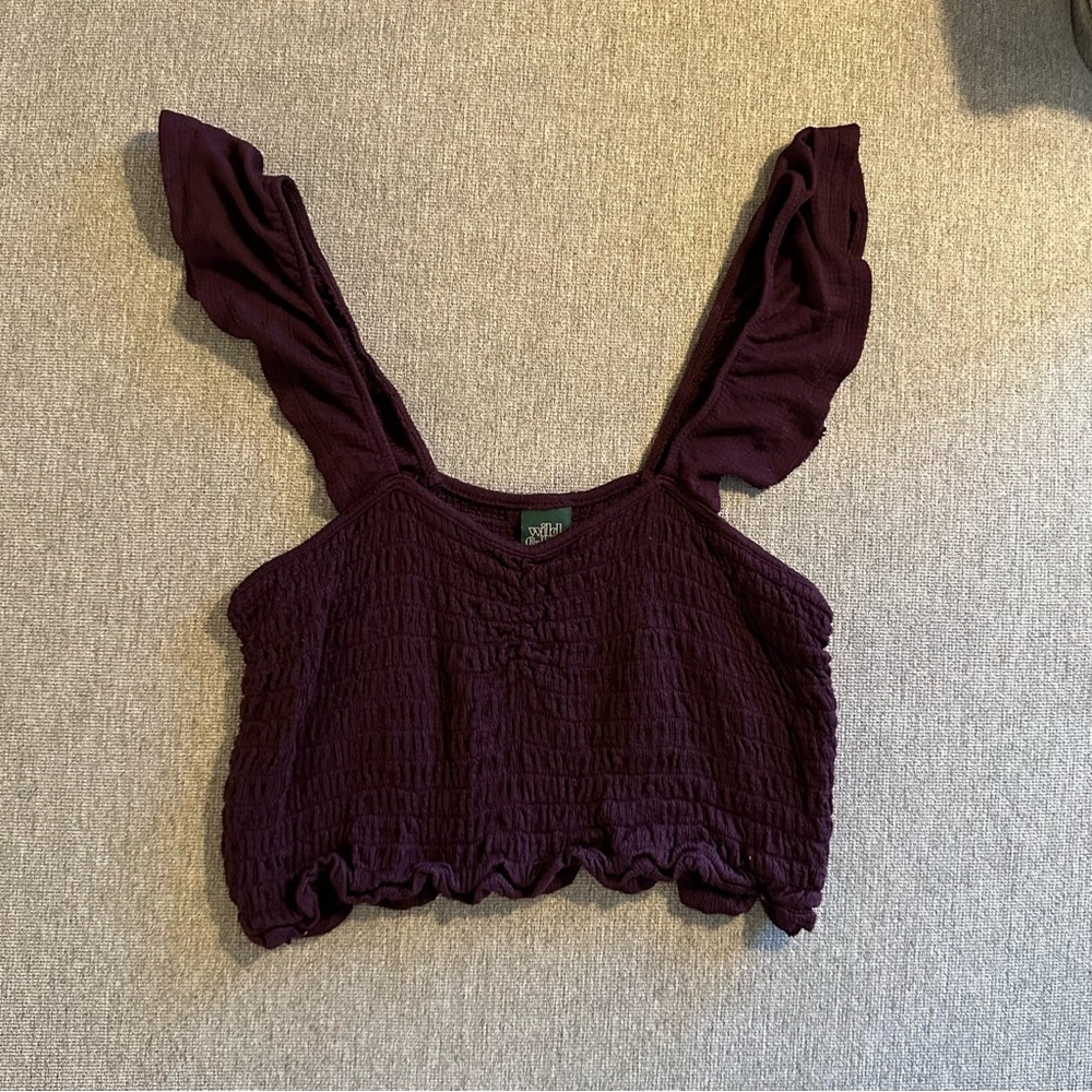 Women's XS Cropped Purple Tank Top